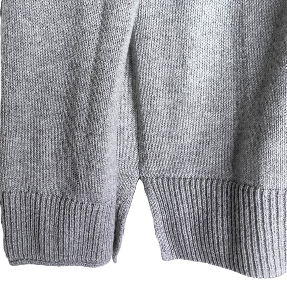 Ella Moss Gray Sweater Pullover Long Sleeve Soft Knit Ribbed Hem & Wrists EUC M - Picture 4 of 6